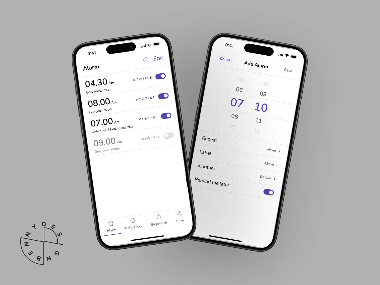 Alarm Clock Mobile App Design Design By Benny Afrizal On Flames