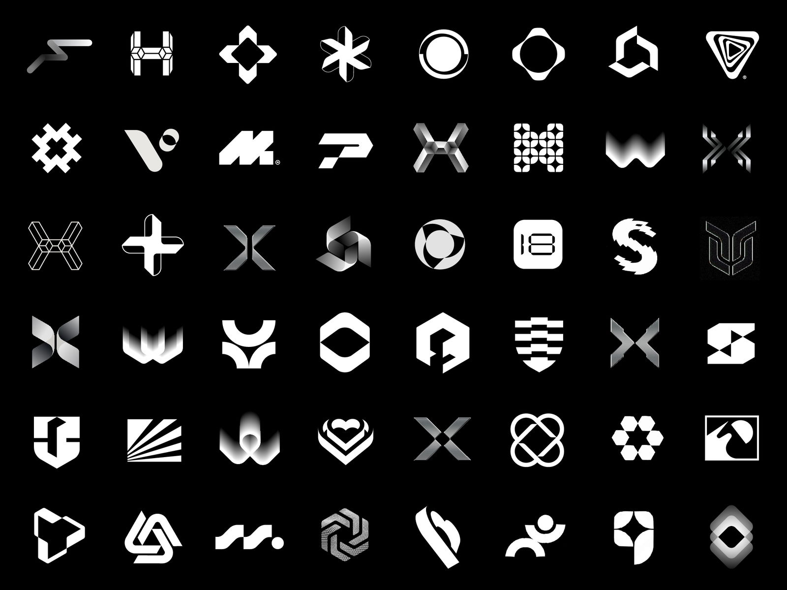 Collection of Abstract Logos design by DBWORKPLAY on Flames