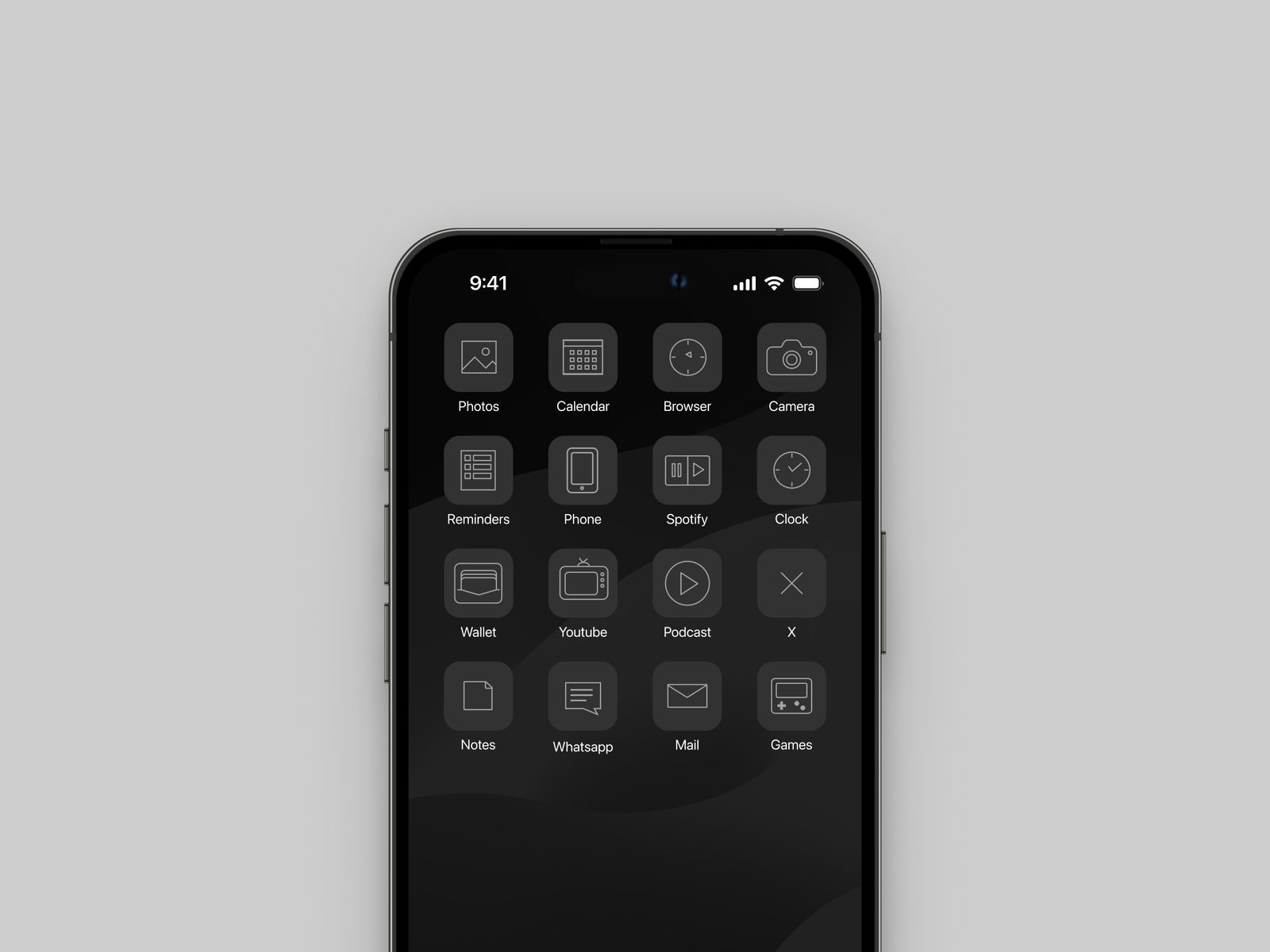 Black and white IOS design by Chus Margallo on Flames