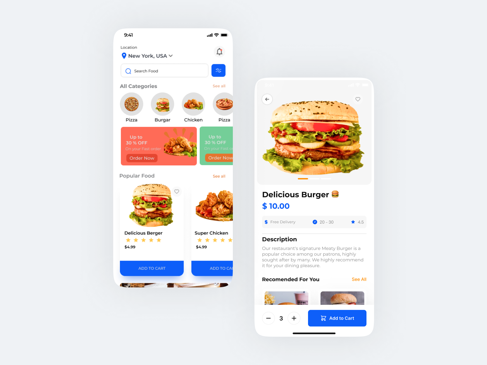 Food delivery app design by Sahab Uddin on Flames