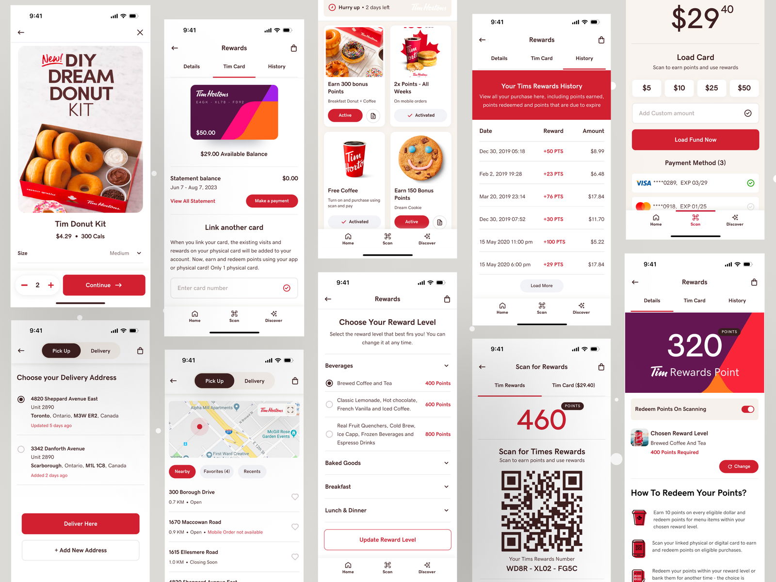 Mobile App Interface for Ordering and Rewards design by Surja Sen Das ...