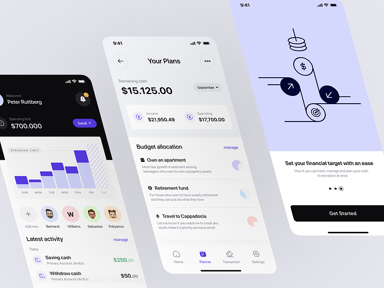 Finance App Interface Design design by Firman on Flames