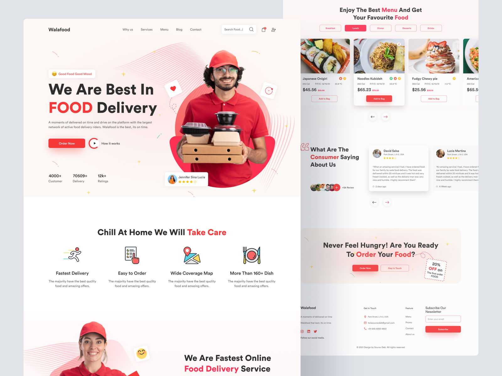 Food Delivery Landing Page design by Sourav on Flames