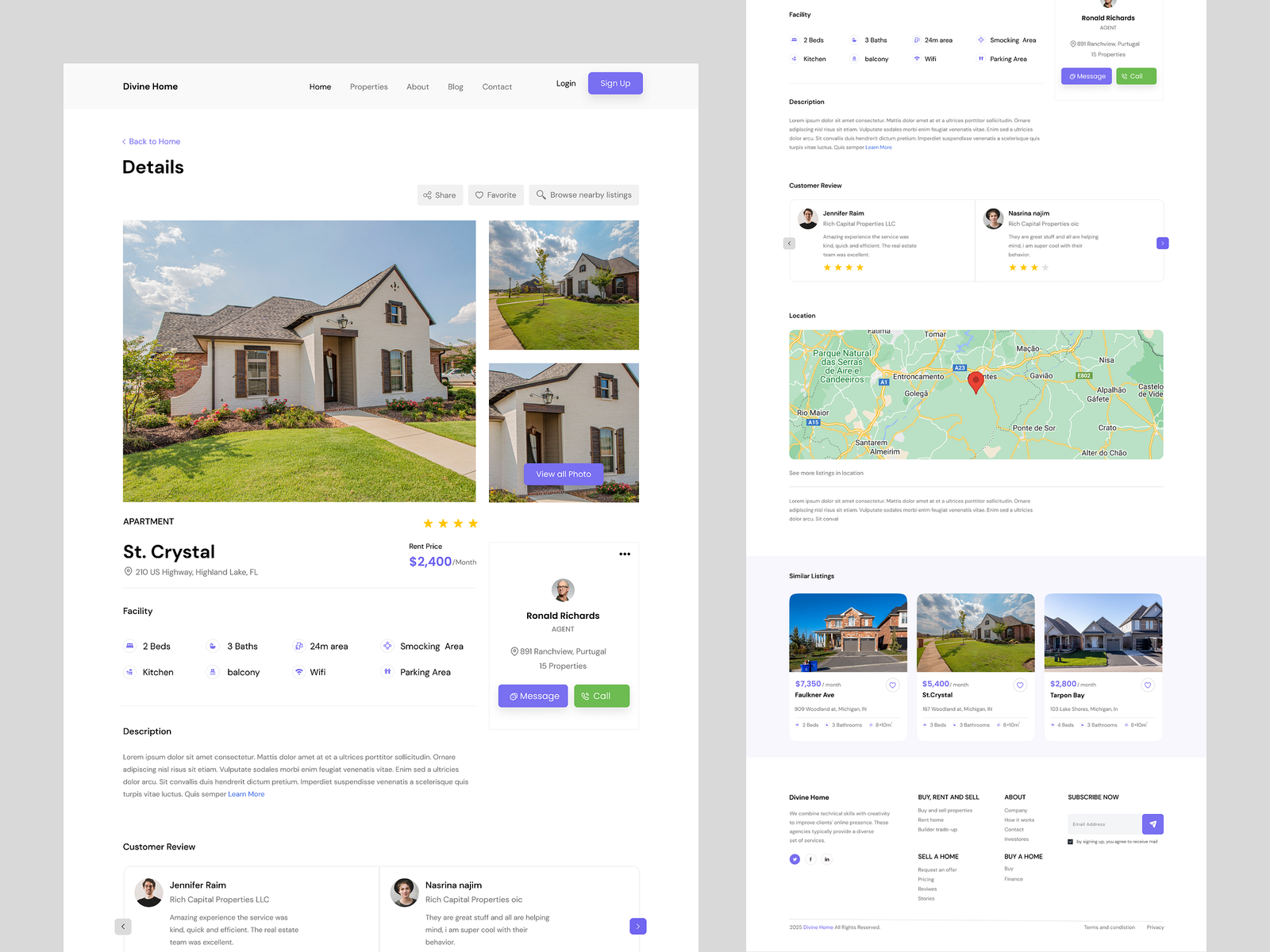 Real Estate Details Page Design | Droip template design design by Sujon ...